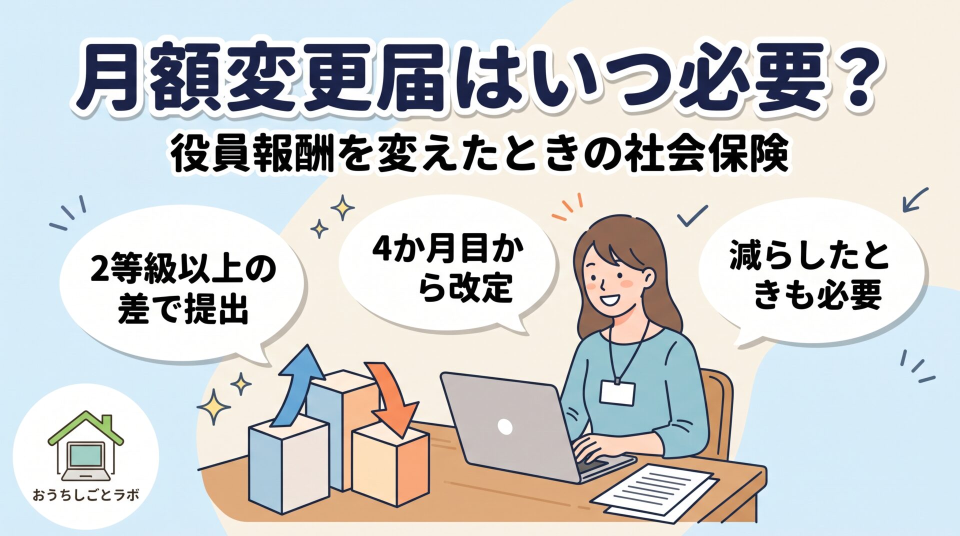 月額変更届が必要になるのはどんなとき？役員報酬を変えたときの社会保険